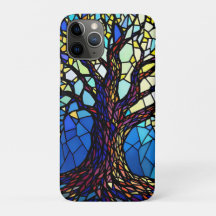 Baum des Lebens Mosaik aus zersplittertem Glas