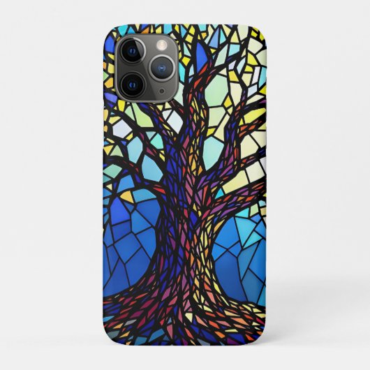 Baum des Lebens Mosaik aus zersplittertem Glas Case-Mate iPhone Hülle (Rückseite)