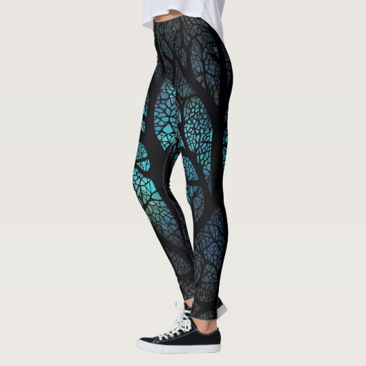 Baum des Lebens - Mosaik des Mystischen Waldes Leggings (Links)