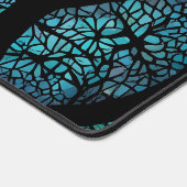 Baum des Lebens - Mosaik des Mystischen Waldes Schreibtischunterlage (Ecke)