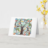 Baum des Lebens - Pastell Karte (Gelbe Blume)