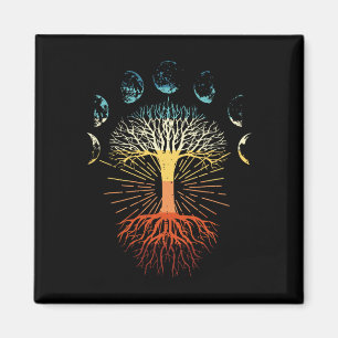 Baum Des Lebens Phasen Des Mondes Retro Spirituell Magnet