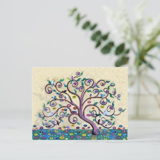 Baum des Lebens Postkarte (Stehend Vorderseite)