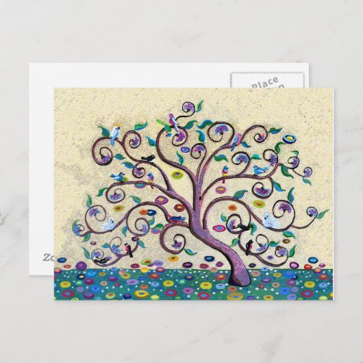 Baum des Lebens Postkarte (Vorne/Hinten)