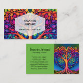 Baum des Lebens Rainbow Hearts und Liebe Visitenkarte (Vorne/Hinten)