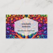 Baum des Lebens Rainbow Hearts und Liebe Visitenkarte (Vorderseite)