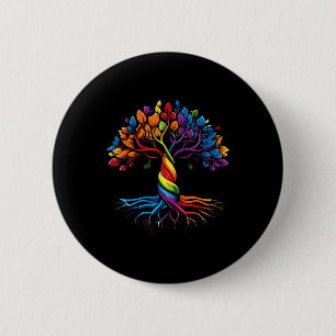Baum des Lebens Rainbow Lgbt Gay Lesbian Pride Fla Button