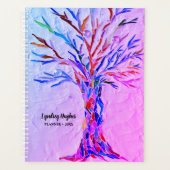 Baum des Lebens Regenbogenfarben Custom Planner Planer (Vorderseite)