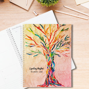 Baum des Lebens Regenbogenfarben Individuelle Name Planer