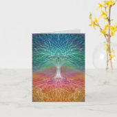 Baum des Lebens Regenbogenherzen Karte (Gelbe Blume)