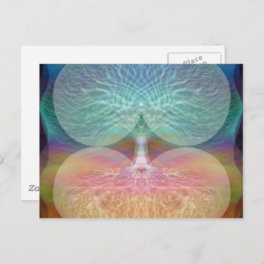 Baum des Lebens Regenbogenherzen Postkarte (Vorne/Hinten)