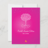 Baum des Lebens Rosa Bat Mitzvah Save the Date (Rückseite)