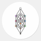 Baum des Lebens Runder Aufkleber (Vorderseite)