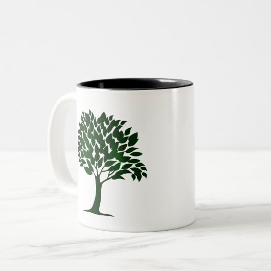 "Baum des Lebens" rustikal Zweifarbige Tasse (Vorderseite Links)