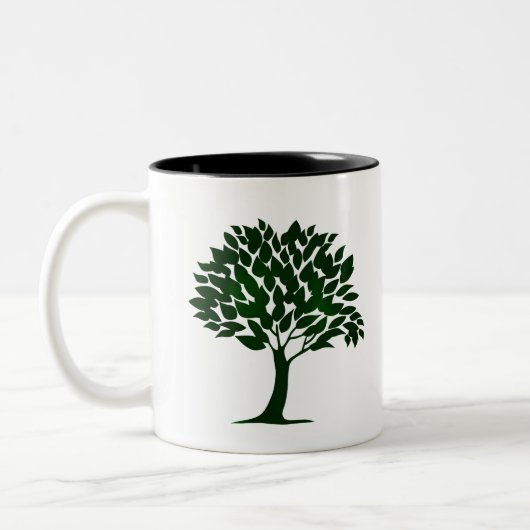 "Baum des Lebens" rustikal Zweifarbige Tasse (Links)