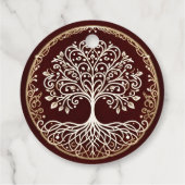 Baum des Lebens Rustikale dunkle rote keltische Ho Geschenkanhänger (Rückseite)