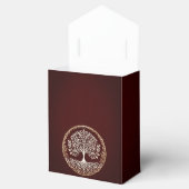 Baum des Lebens Rustikale dunkle rote keltische Ho Geschenkschachtel (Geöffnet)
