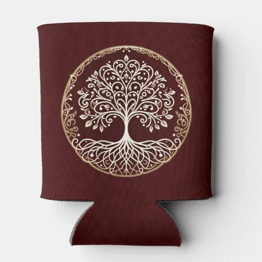 Baum des Lebens Rustikaler Dunkler Himmel Dosenkühler (Rückseite)