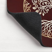 Baum des Lebens Rustikaler Dunkler Himmel Mousepad (Ecke)