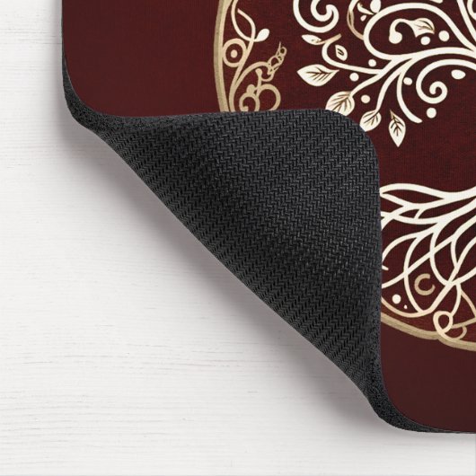 Baum des Lebens Rustikaler Dunkler Himmel Mousepad (Ecke)