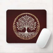 Baum des Lebens Rustikaler Dunkler Himmel Mousepad (Mit Mouse)