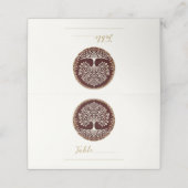 Baum des Lebens Rustikaler, dunkler, keltischer Ho Platzkarte (Außenseite Aufgefaltet)