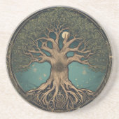 Baum des Lebens Sandstein Untersetzer (Vorne)