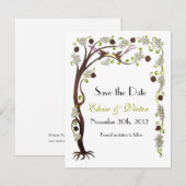 Baum des Lebens Save the Date, vertikal Date (Vorne/Hinten)