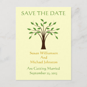 Baum des Lebens Save the Date Wedding Ankündigungspostkarte