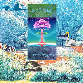 Baum des Lebens Seelengrüne 25. Geburtstagsparty Serviette