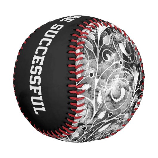 Baum des Lebens - Spiralen Blätter Grunge Stil 1 Baseball (Schrägansicht)