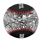Baum des Lebens - Spiralen Blätter Grunge Stil 1 Baseball (Vorderseite)