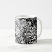 Baum des Lebens - Spiralen Blätter Grunge Stil 1 Kaffeetasse (VorderseiteRechts)