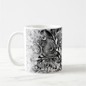 Baum des Lebens - Spiralen Blätter Grunge Stil 1 Kaffeetasse (Links)