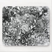 Baum des Lebens - Spiralen Blätter Grunge Stil 1 Mousepad (Vorne)