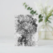 Baum des Lebens - Spiralen Blätter Grunge Stil 1 Postkarte (Stehend Vorderseite)