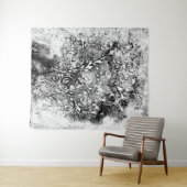 Baum des Lebens - Spiralen Blätter Grunge Stil 1 Wandteppich (Beispiel (Horizontal))