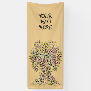 Baum des Lebens - Spiralen Blätter Obst 1 Banner