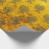 Baum des Lebens - Spiralen Blätter Obst 1 Geschenkpapier (Ecke)