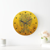 Baum des Lebens - Spiralen Blätter Obst 1 Große Wanduhr (Zuhause)