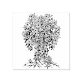 Baum des Lebens - Spiralen Blätter Obst 1 Gummistempel (Prägung)