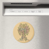 Baum des Lebens - Spiralen Blätter Obst 1 Magnet (In Situ (Geschirrspüler))