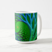 Baum des Lebens Spiralfraktal Kaffeetasse (VorderseiteRechts)