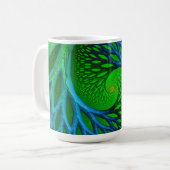 Baum des Lebens Spiralfraktal Kaffeetasse (Vorderseite Links)