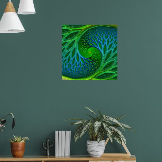 Baum des Lebens Spiralfraktal Poster (Wohnzimmer 1)