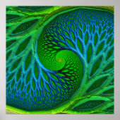 Baum des Lebens Spiralfraktal Poster (Vorne)