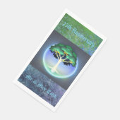 Baum des Lebens Spiritualität 25-jähriges Party Serviette (Ecke)