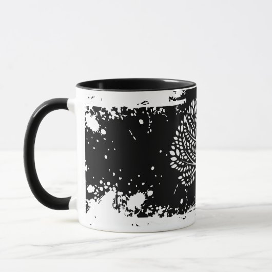 Baum-des-Lebens-Splatter-Zweitön-Becher Tasse (Links)