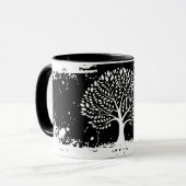 Baum-des-Lebens-Splatter-Zweitön-Becher Tasse (Vorderseite Links)