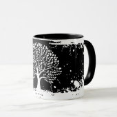 Baum-des-Lebens-Splatter-Zweitön-Becher Tasse (VorderseiteRechts)